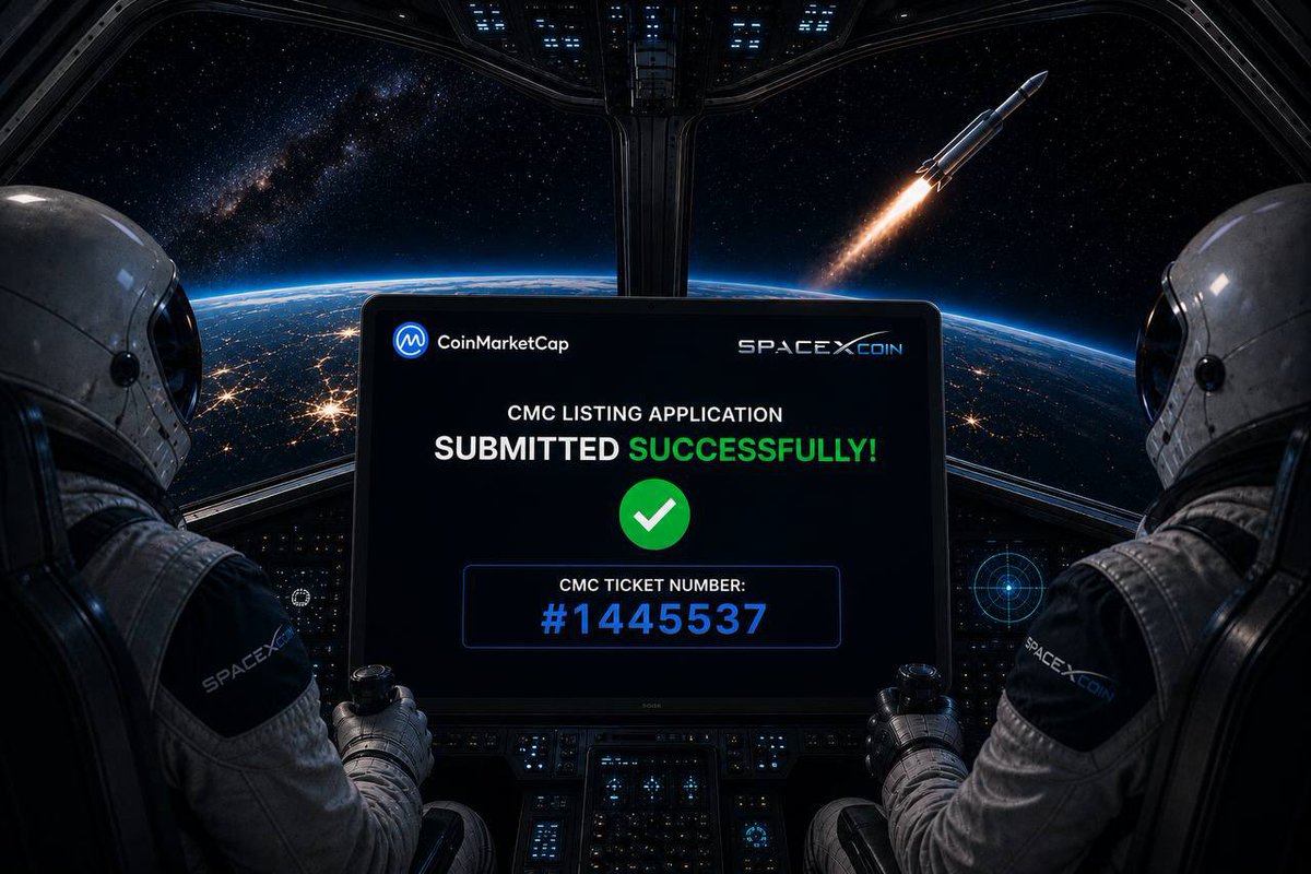 SpaceXcoinf's tweet photo. 🎙️ @CoinMarketCap, our CoinMarketCap listing application is officially submitted. 🚀

CMC Ticket Number: #1445537 https://t.co/JAgXJEeApK