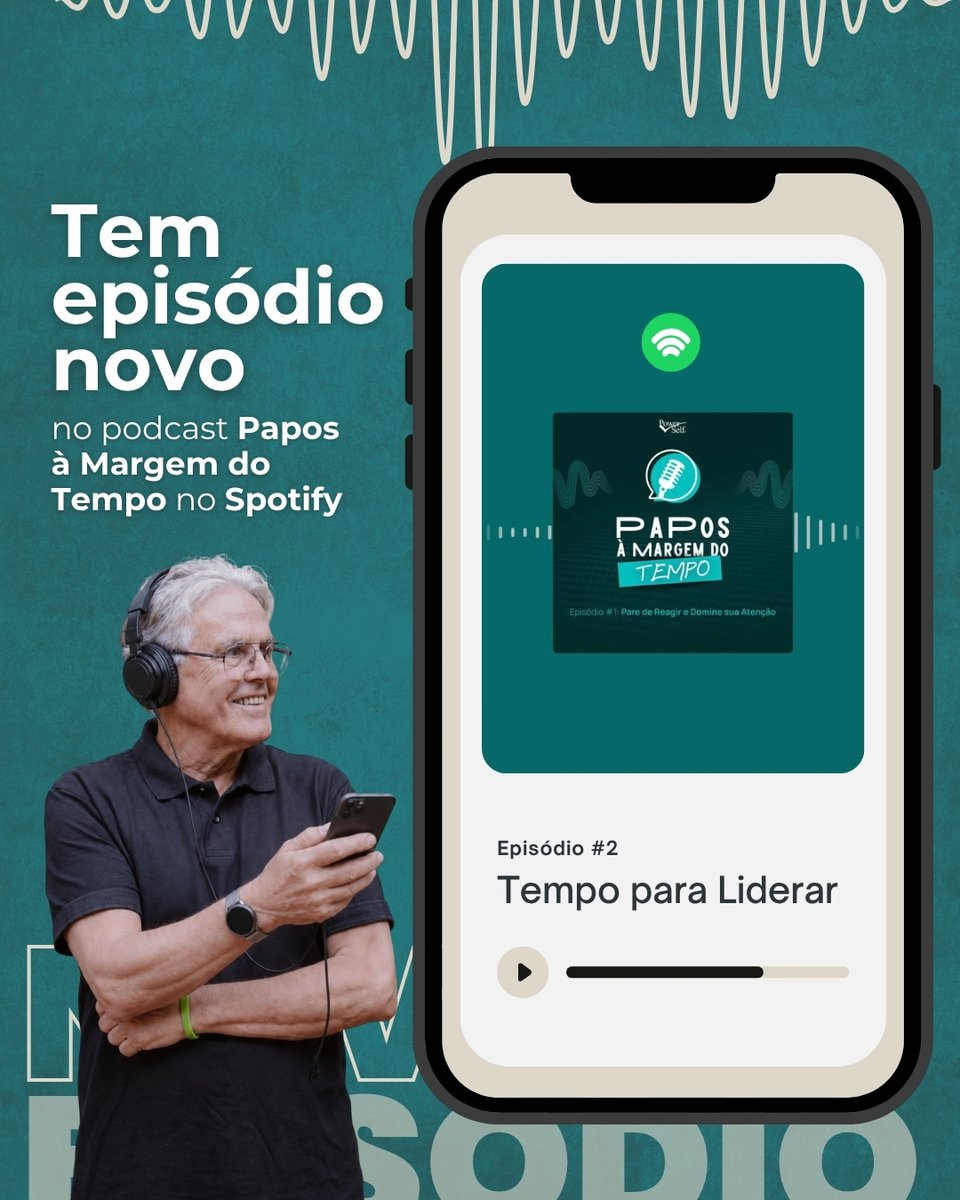 PowerSelf's tweet photo. Tem episódio novo do Papos à Margem do Tempo no Spotify! “Tempo para liderar” é o segundo episódio do podcast da PowerSelf, com Leandro Cáceres. Uma conversa sobre liderança e a relação com o tempo. Ouça em https://t.co/BkaulqxEji https://t.co/TypU8kjoAx