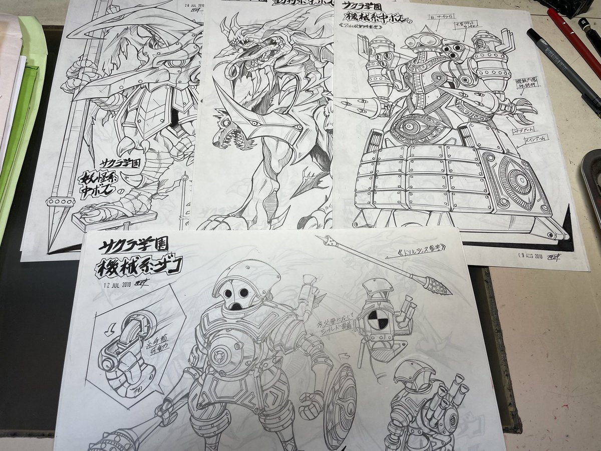 c10NMvp84p79130's tweet photo. 発掘品その3。

1枚目…アニメ「サイレントメビウス」の設定類。

2〜3枚目…コレらもどんなアニメ企画だったかすっかり忘れました。

4枚目…「サクラ学園」これはお蔵入り(多分)になった「サクラ大戦」のソシャゲ。 https://t.co/AfLgaE7yfJ
