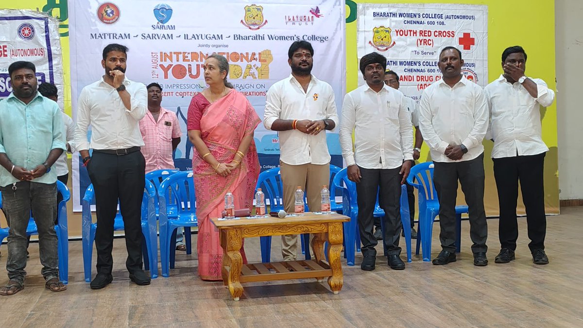 LoyolaMani's tweet photo. தமிழ்நாடு மாண்புமிகு முதலமைச்சர் தலைவர் திரு. சி. ஜோசப் விஜய் அவர்களின் ஆசியுடன்,
(11/08/2026, செவ்வாய்க்கிழமை) சென்னை பிராட்வேயில் உள்ள பாரதி மகளிர் கல்லூரியில்,

“Thumb Impression Campaign on Different Contexts, Common Aspirations” என்ற சிறப்பு நிகழ்ச்சி நடைபெற்றது.

இந்நிகழ்ச்சியை மாற்றம், சர்வம் மற்றும் இளையுகம் அமைப்புகள் இணைந்து ஏற்பாடு செய்திருந்தன.

இந்நிகழ்ச்சியில் சிறப்பு விருந்தினராக வீட்டு வசதி வாரியத் தலைவர்  நண்பர் திரு.சிவா அவர்களும், மாநில வலைதள அணி செய்தித் தொடர்பாளர் நண்பர் ராகுல் காந்தி அவர்களும்,தமிழ்நாடு பாடநூல் மற்றும் கல்வியியல் பணிகள் கழகத்தின் தலைவர் என்ற முறையில் நானும் கலந்து கொண்டு சிறப்பித்தோம்.

இளைஞர்களின் பங்களிப்பு, அவர்களின் எதிர்கால இலக்குகள் மற்றும் பொதுவான சமூக முன்னேற்றத்திற்கான அவர்களின் கனவுகளை முன்னிறுத்தும் வகையில் நடைபெற்ற இந்நிகழ்ச்சி சிறப்பானதாக அமைந்தது.
