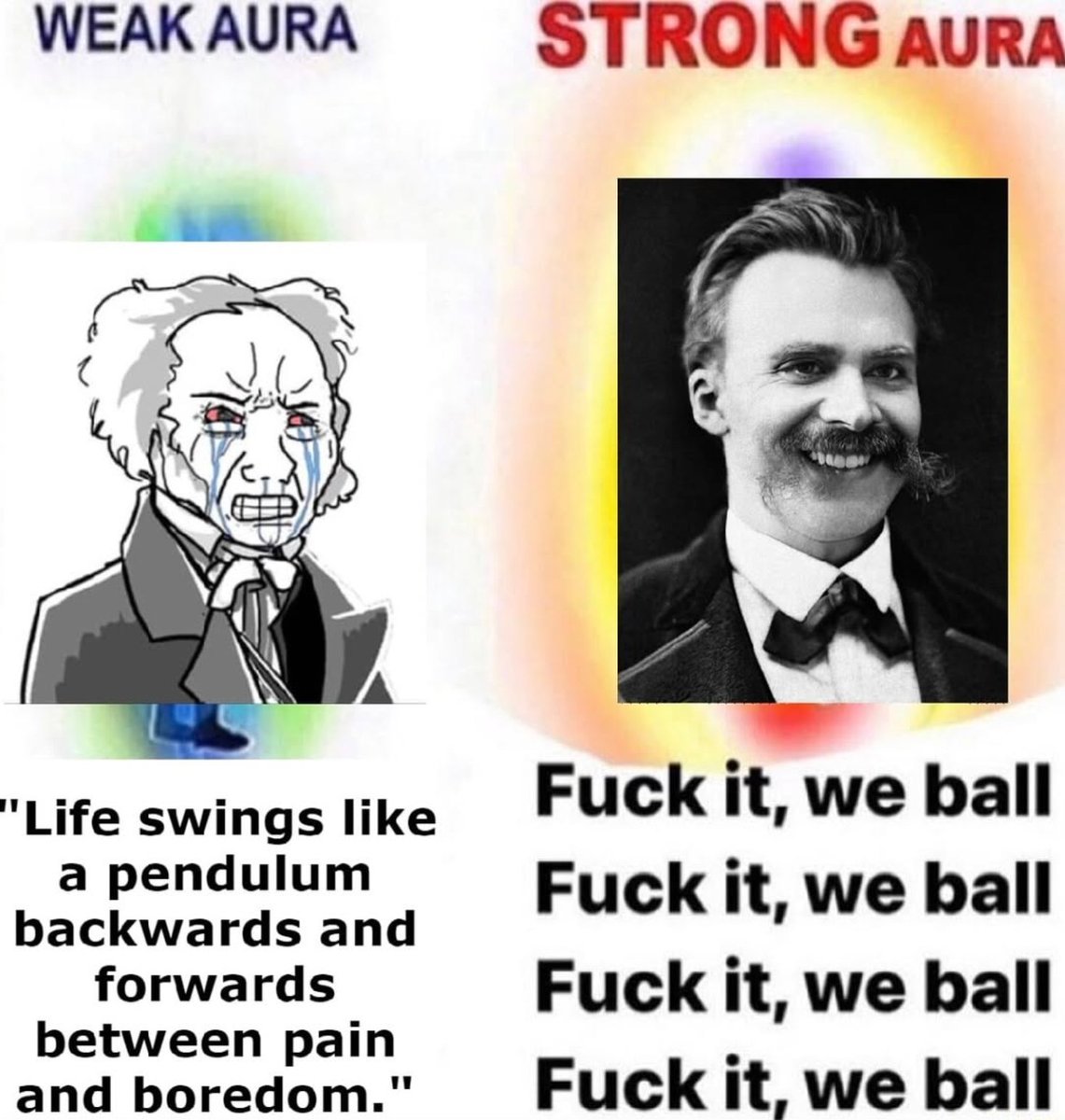 QuoteNietzsche's tweet photo. Schopenhauer vs. Nietzsche https://t.co/eTXRHmq40Y