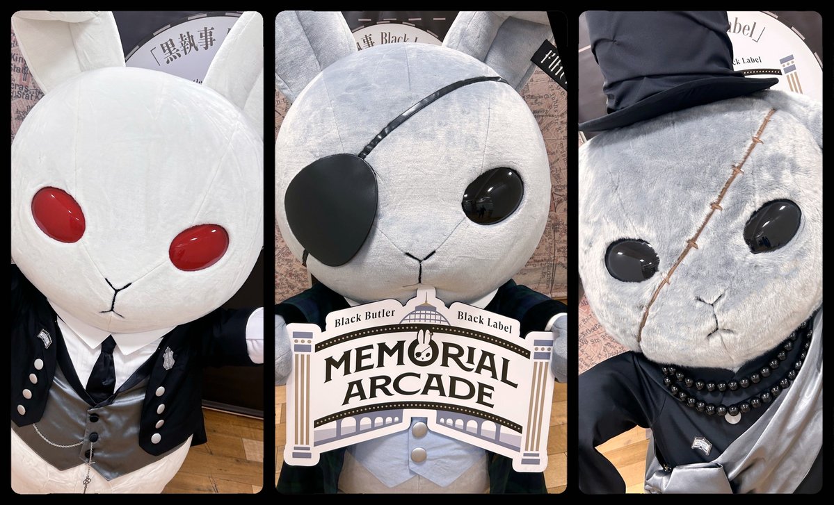 BlackLabel_KS's tweet photo. [黒執事 Black Label Memorial Arcade]  ◤ビターラビット ミート＆グリート🐰◢   

浅草会場でのビターラビットくん・バトラーラビットさん・アンダーテイカーラビットさんとのグリーティング、たくさんのご参加ありがとうございました！

浅草会場は8/18㊋まで開催中
https://t.co/7WUdus51Fk
#ビタラビ
