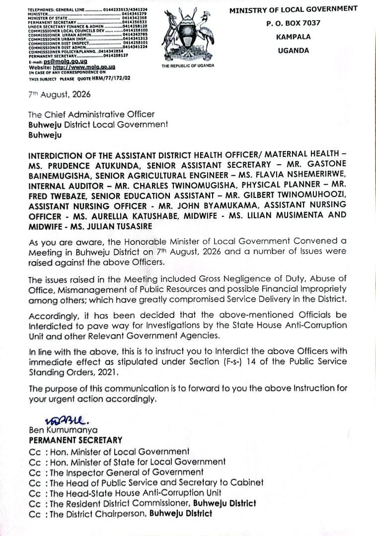 keith__klein's tweet photo. Fighting corruption we must! Following the @MoLGUganda Minister's visit to western districts,several local government officials are to be interdicted to pave way for @AntiGraft_SH &amp; other relevant agencies to carry out investigations into corruption allegations.#ExposeTheCorrupt https://t.co/7rFDY9tDDV