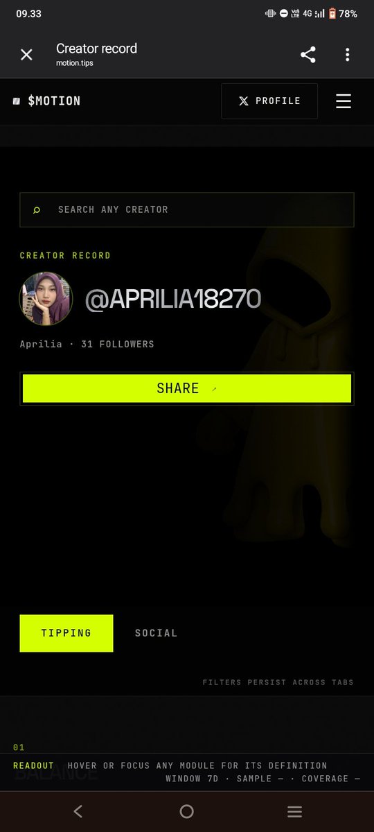 Aprilia18270's tweet photo. $MOTION is turning social activity into something more meaningful.
Create motion. Earn motion. Burn motion. 🔥
1️⃣ Post stuff
2️⃣ The graph scores it
3️⃣ The system burns it
4️⃣ You tip it
The loop is simple. The idea is powerful. 👀
@motiontip
 
@tipmotion https://t.co/G9rPa3pzT6