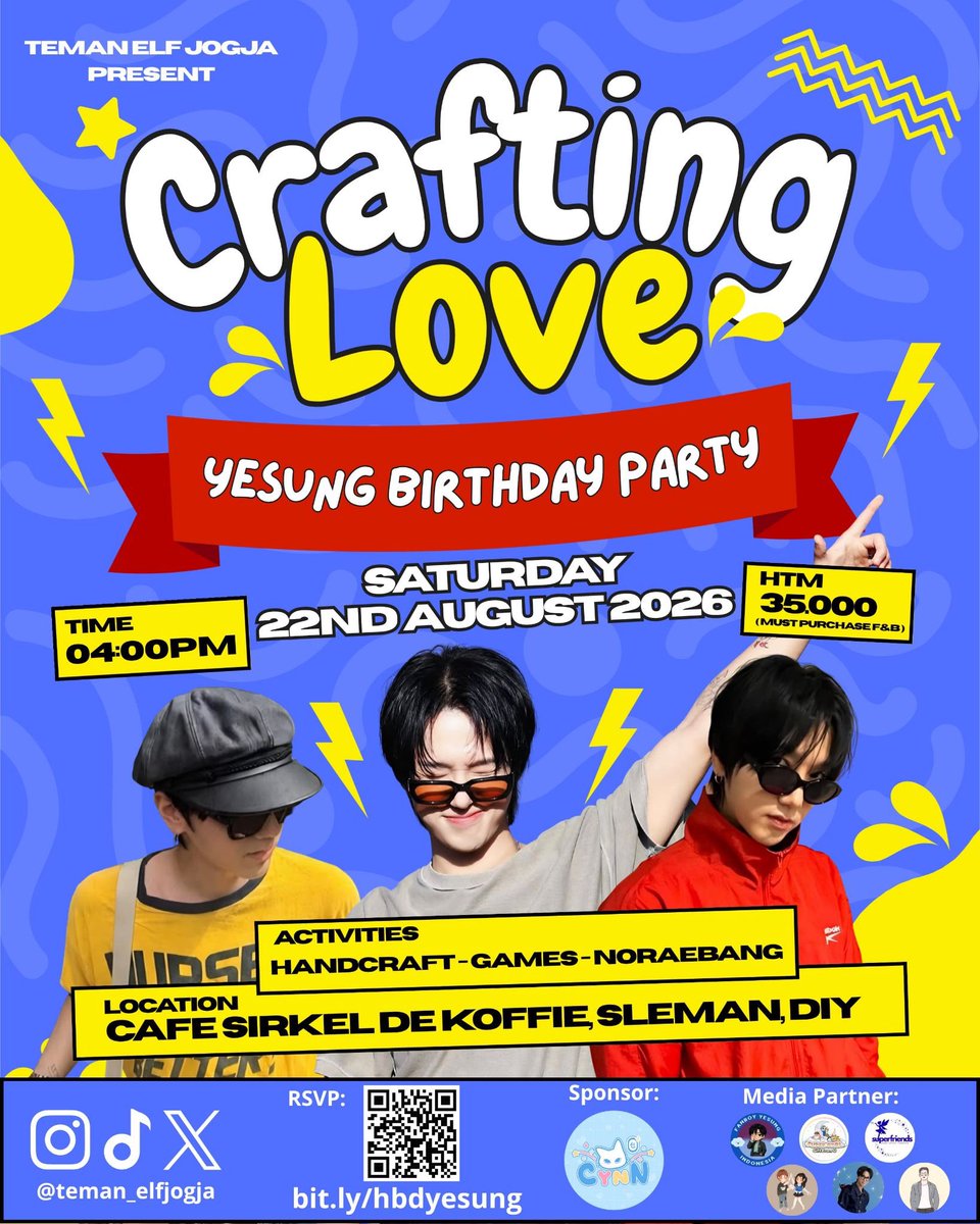 brie2910's tweet photo. Hi, Clouds &amp; ELF Jogja! Yuuk kita rayain birthday Yesung 🥳

📆 Sat 22.8.26
🕠 16.00
💵 35k (Must purchase fnb)
📍 CAFE SIRKEL DE KOFFIE 
🖊️ https://t.co/XIVhOK9ppB ⚠️LIMITED SLOT⚠️
☎️ @teman_elfjogja 

✅✅ bring your Yesung/SJ merch💙
#HappyYesungDay #Yesung #SuperJunior #ELF https://t.co/WJ3lxRbTVr