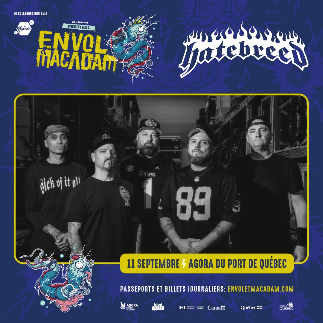 EnvoletMacadam's tweet photo. 💥 Soirée metal / hardcore massive à l’Agora!

🤘 17 h – Drop Out Cold
🤘 18 h – Luther
🤘 19 h – @vaderband 
🤘 20 h – @despisedicon 
🤘 21 h 30 – @hatebreed 

📆 11 sept
📍 Agora du Port de Québec
🎟️ https://t.co/VkghMSICNr

#envoletmacadam #festival #Metal #Hardcore #Quebec https://t.co/OTBnS09sYM