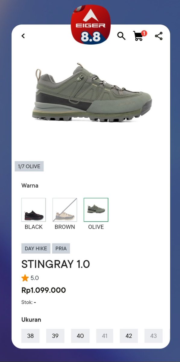 Fyhhhhahaha's tweet photo. wts sepatu hiking 🏃🏻‍♀️‍➡
eiger stringray 1.0 (size 43) fullset box, pemakaian 1x naik gunung, kondisi 98% mulus. Jual rugi 850k (nego) lok cikarang utara, edisi mau ganti trail run https://t.co/Th1Jugfdtu