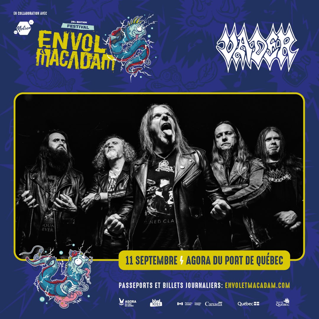EnvoletMacadam's tweet photo. 💥 Soirée metal / hardcore massive à l’Agora!

🤘 17 h – Drop Out Cold
🤘 18 h – Luther
🤘 19 h – @vaderband 
🤘 20 h – @despisedicon 
🤘 21 h 30 – @hatebreed 

📆 11 sept
📍 Agora du Port de Québec
🎟️ https://t.co/VkghMSICNr

#envoletmacadam #festival #Metal #Hardcore #Quebec https://t.co/OTBnS09sYM