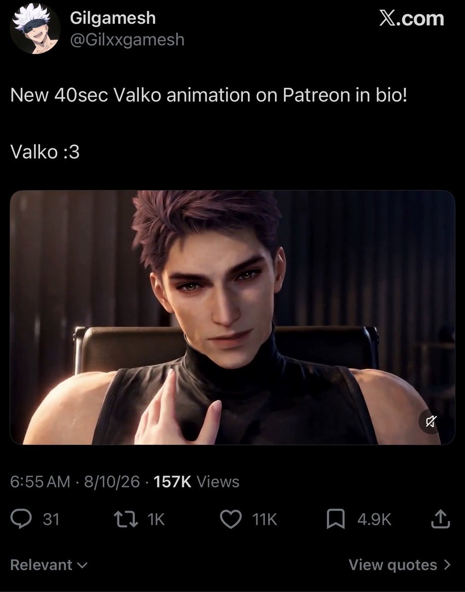 doetries's tweet photo. please be careful y’all I know we love some good valko dick but this is AI. it’s crazy go see the stats on the post 😭😭😭 https://t.co/HKQgUxSML4
