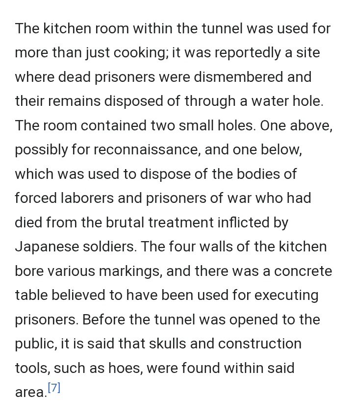 flofloret's tweet photo. We don't need anti-Japanese propaganda bc Japanese occupation army left mark everywhere. There's 6 km tunnels in my city where Japanese abused laborers. Even 5 y.o kids know the history of Japanese army dismembered dead laborers' body and threw it in the hole size A4 paper. https://t.co/ol4Uy1RQ67