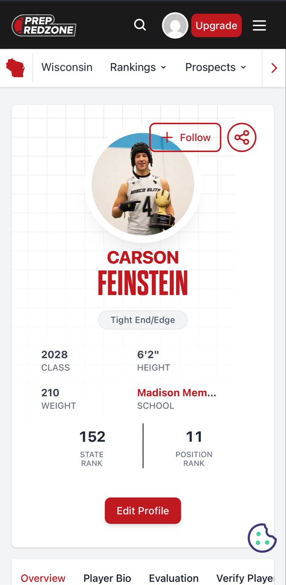 carfein4's tweet photo. Thank you @MJ_NFLDraft for the write up and ranking! Excited to get after it this season! 
@austinthecoach @PrepRedzoneWI @NWahlScouting @sixstarfootball https://t.co/FiS8K82Y51