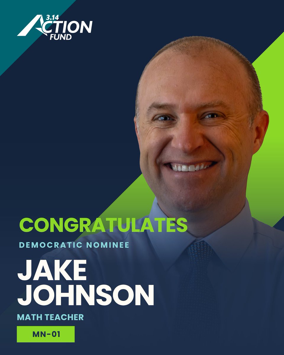314action's tweet photo. 🎉 Congratulations to @JakeJohnsonMN on his victory in #MN01!

MN-01 has been red for 7 years—but Jake is going to be the one to flip it. 

Because voters know Jake is a leader who will stick to Minnesota values, stand up for them, and deliver.

Onto November! 🔥 https://t.co/fK0PEC1EZn