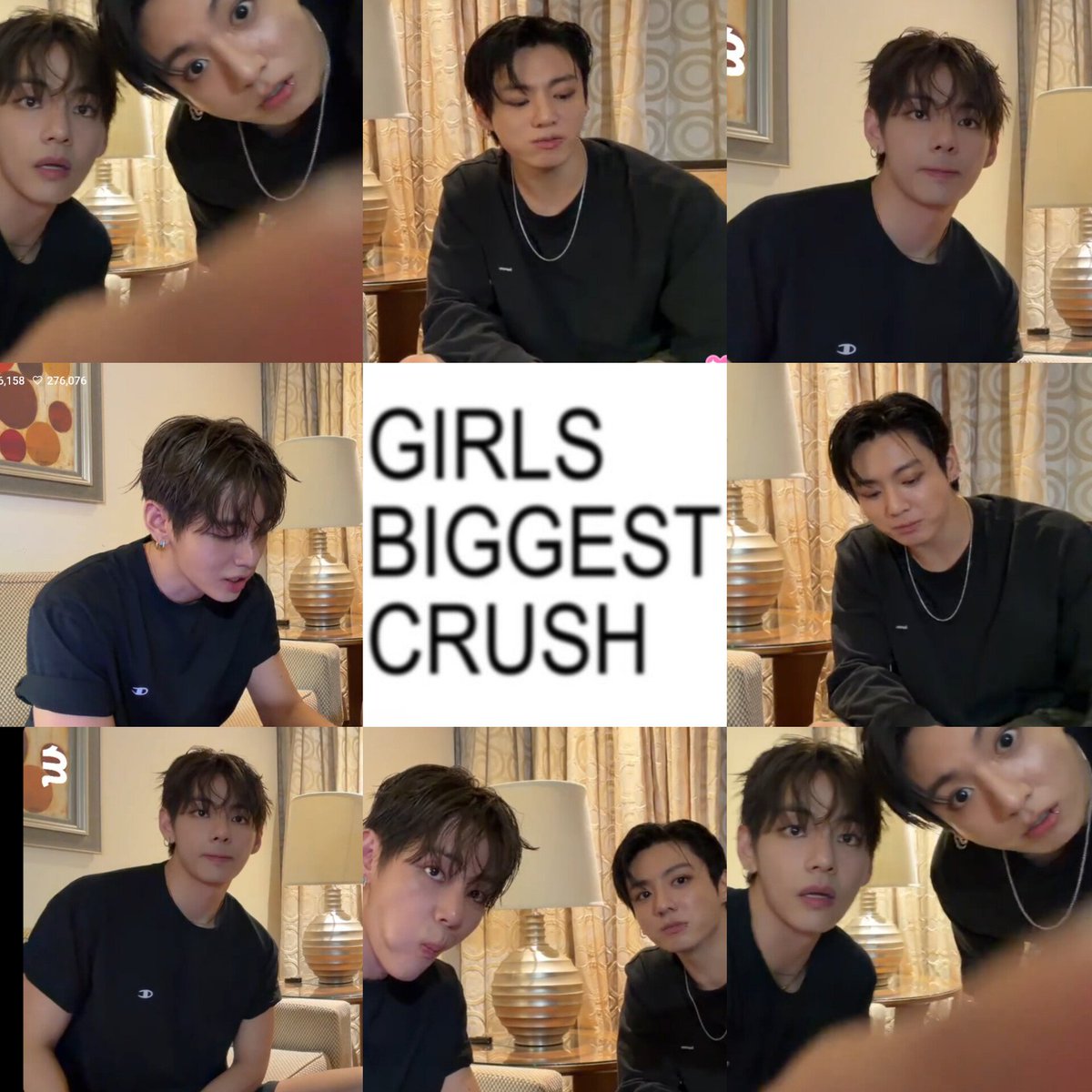 petal2025R's tweet photo. Girls biggest crush #jungkook #taehyung!! https://t.co/Pb5ry2Uzpq