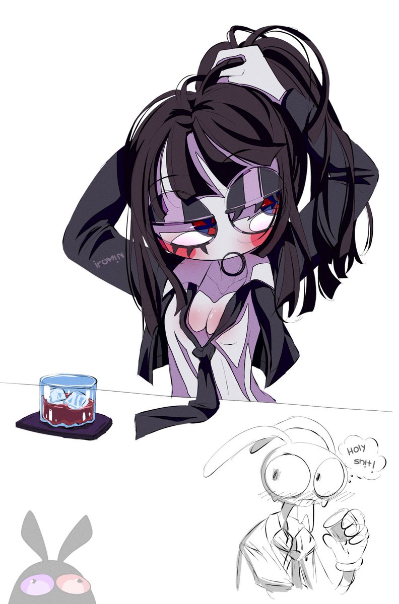 Irominn's tweet photo. Long hair struggles. #tadc #funnybunny https://t.co/B0pG60HzBg