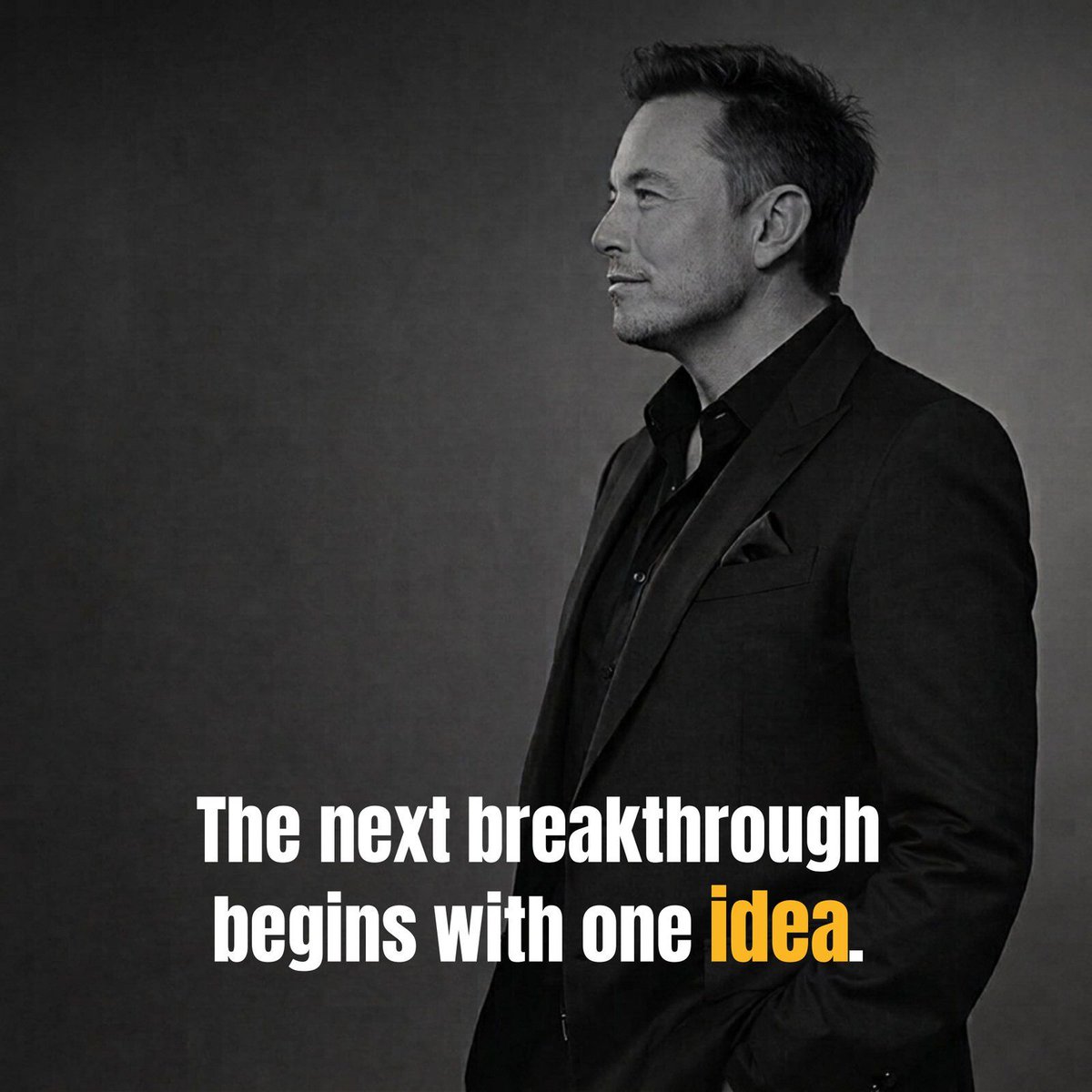 promind1s's tweet photo. The next breakthrough begins with one idea. #ElonMusk #Innovation #Ideas #Technology #Future #Entrepreneur #Success #Leadership
#quotes #motivation #goal #inspiration #promind #trending #viral https://t.co/mLMkljH0gX