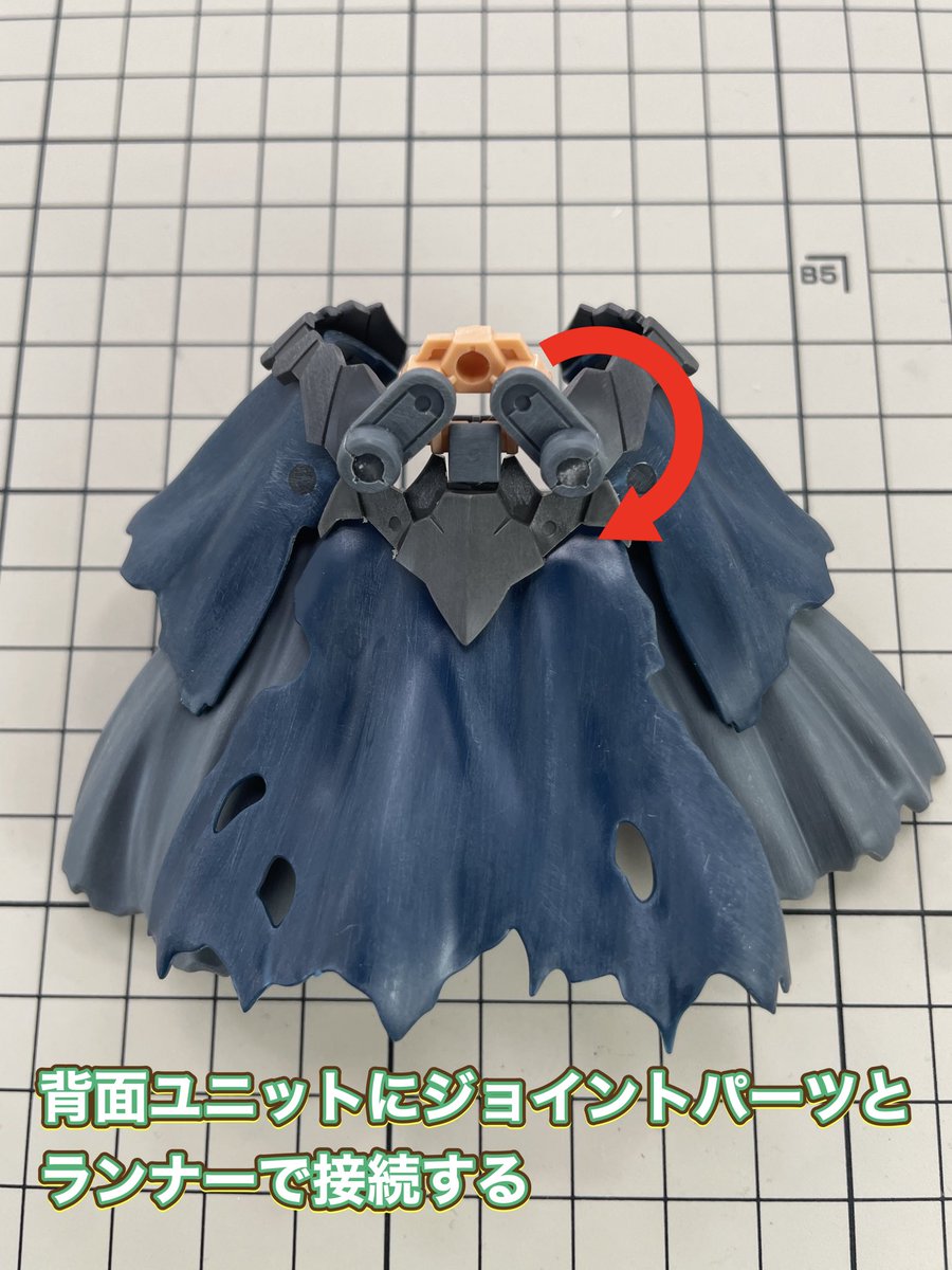 Nirlet_'s tweet photo. 腰アーマーの接続方法です✨
ジョイントにより位置を動かせるので、腰に綺麗に合わせらます😊

#30MSカスタムアイデア https://t.co/SNaTizV99D