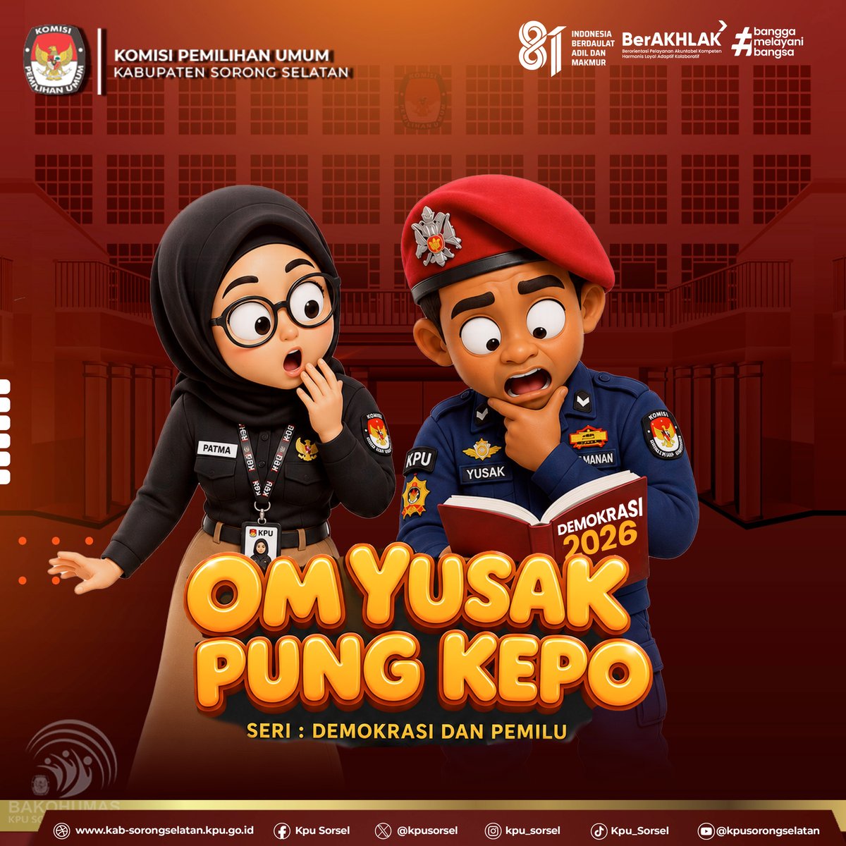 kpusorsel's tweet photo. #Temanpemilih, yuk baca komik "Om Yusak Pung Kepo". Cari tahu apa itu Demokrasi secara sederhana..

#KPUMelayani #PendidikanPemilih https://t.co/dXoyvajDKp