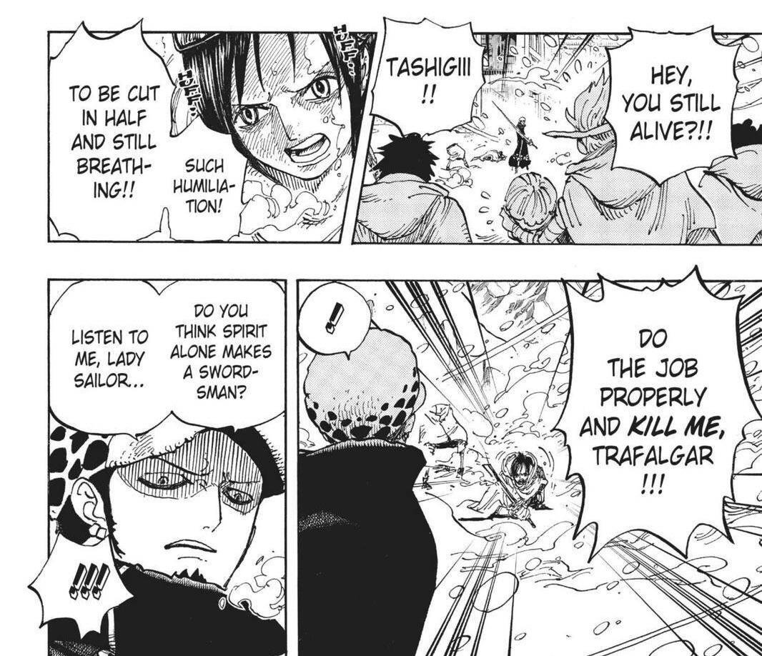 A_DisgracedKing's tweet photo. @mkBina_ @BouhadjarMoha20 @sinfulhearts_ @KilzCipher Law and his style literally includes his swordsmenship and he actively talks about it. "Bingo caught his lying ass" they are still swordsmen but Imu first spawned in without a sword and was still bodying everyone. We don't even know if Imu is one person and you talking about lies https://t.co/jjea8WqB1y