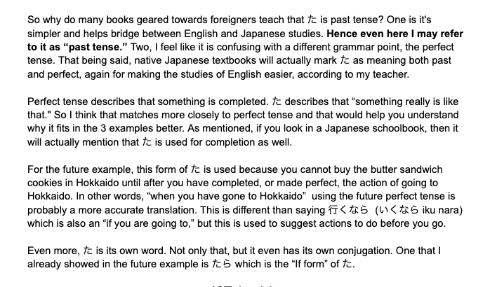 JDNyle's tweet photo. If た is past tense, why can it also be used for describing a future condition? And how are た and たら related? Here is another excerpt from my book showing the connection and how even a little native grammar makes things easier.

#learnJapanese #日本語勉強 #unlockJapanese https://t.co/0KmvR5wbYX