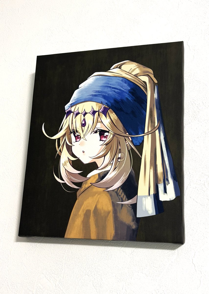 kuuma25_kuma's tweet photo. キュアアルカナ・シャドウのF3キャンバスボードが届きました（壁にかけている様子） https://t.co/VkU2uZ44Ez
