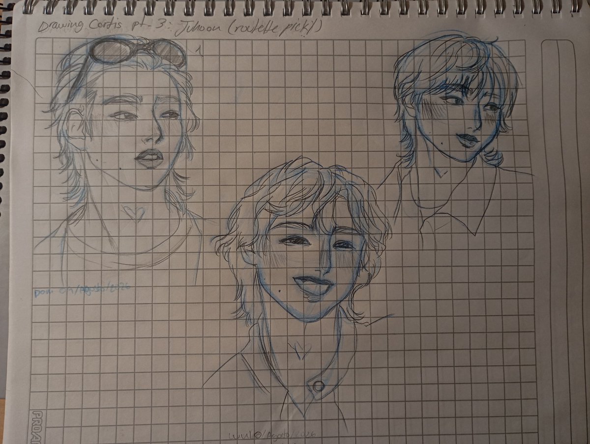 fnix_black's tweet photo. Holi :D me tomó unos días continuar dibujando por temas de clases. El siguiente por elección de la ruleta fue #Juhoon . Me costó mucho dibujarlo, y siento que no se parece en los dibujos (⁠〒⁠﹏⁠〒⁠), pero estoy aprendiendo de a poco.

#CORTIS #cortisfanart https://t.co/FuyyQcQghO