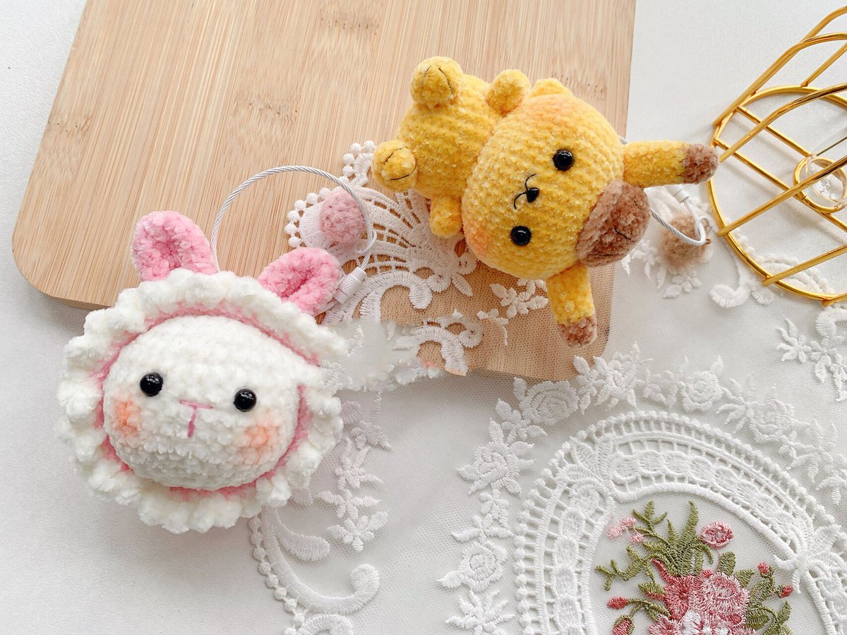 rosevib17's tweet photo. Just finished this cute crochet bunny keychain  It’s the perfect little handmade touch for my bag—great for gifting too! Who else loves DIY craft projects https://t.co/z0NC4nwRGw
