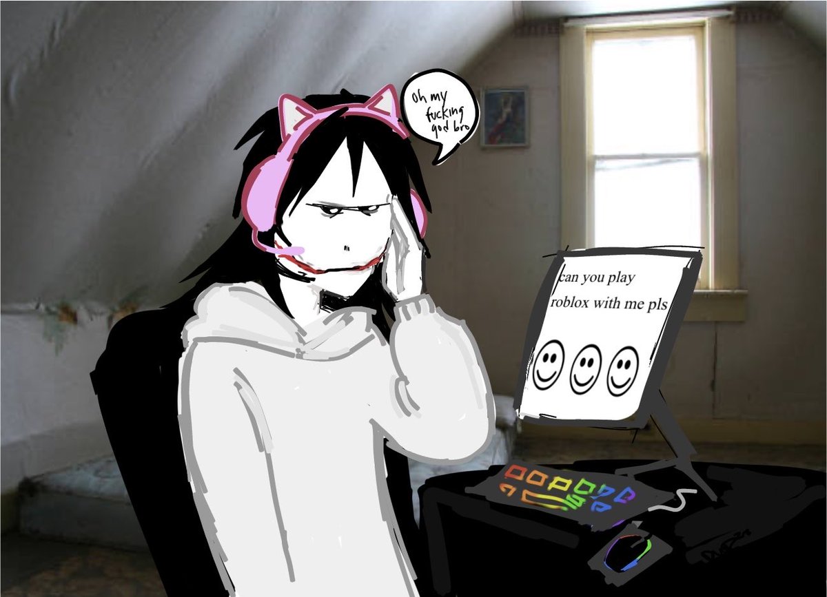slendermail's tweet photo. ben have you ever heard of texting its really useful in fact #creepypasta #crptwt #jeffthekiller #bendrowned (if u look close) https://t.co/w4wLzNI7Lm