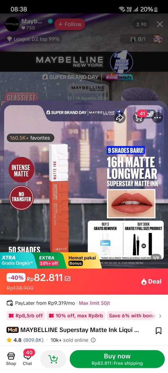 iborahaebts15's tweet photo. @RacunBelanja Ges aku check maybelline di tiktok lagi ada campaign, harganya lebih murah dr 8.8 kmrn
Yuk buran coba di check 

https://t.co/Vvp95xXex0 https://t.co/211ez6m6y5