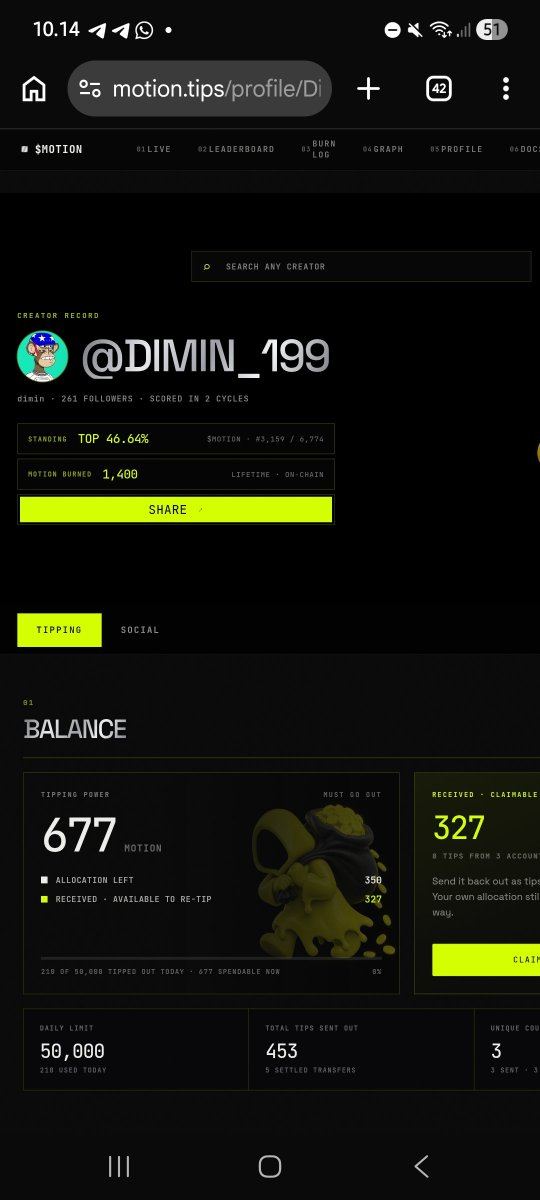 Dimin_199's tweet photo. keep up the spirit everyone, let's grow together , come on help me get into the top 10
whoever sends @tipmotion @motiontip to me I will send it back https://t.co/33EU3fGWdy