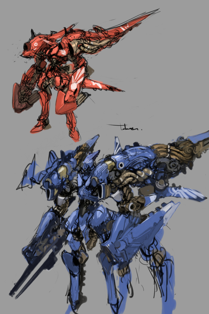 tata_takayama's tweet photo. #おまえらの重装見せてくれ 
オリジナルで描いてるメカドラゴンシリーズです✨ https://t.co/D6j8NxML3s