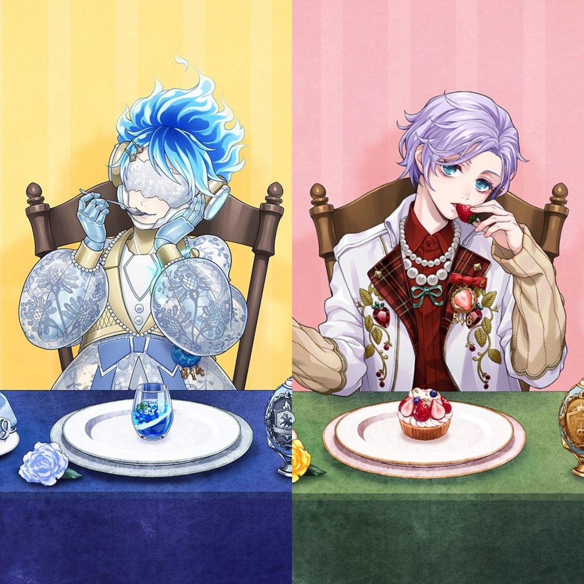coeursymphony's tweet photo. I know Vil was happy to see his babies looking prettyyyy 😙💕 Rook takes 100 photos of each and he sends the Ortho ones to Idia lol https://t.co/Bb7EMCMaUh