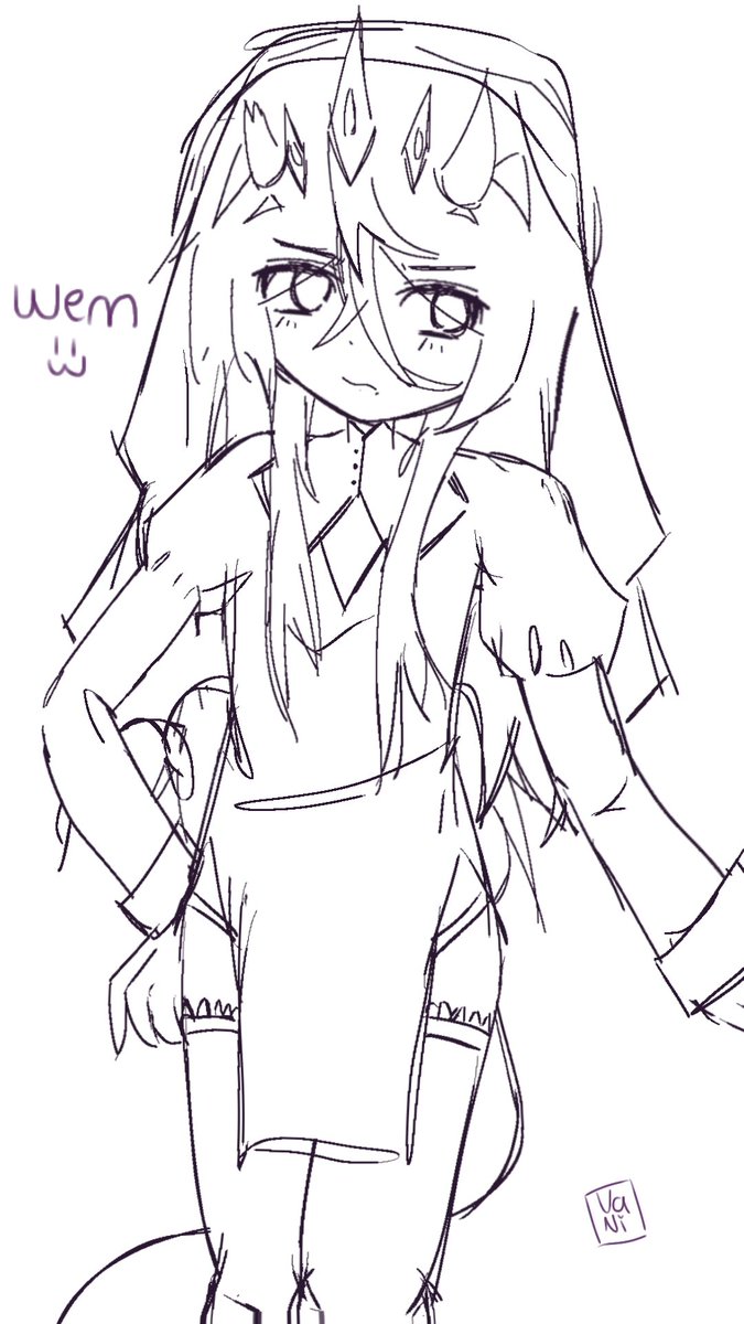 decayingra1nbow's tweet photo. im so tired omg😭😭😭 heres nun 😈 (both cuz i dont like how the colored version came out)  #bbtwt https://t.co/ujAq6e085K