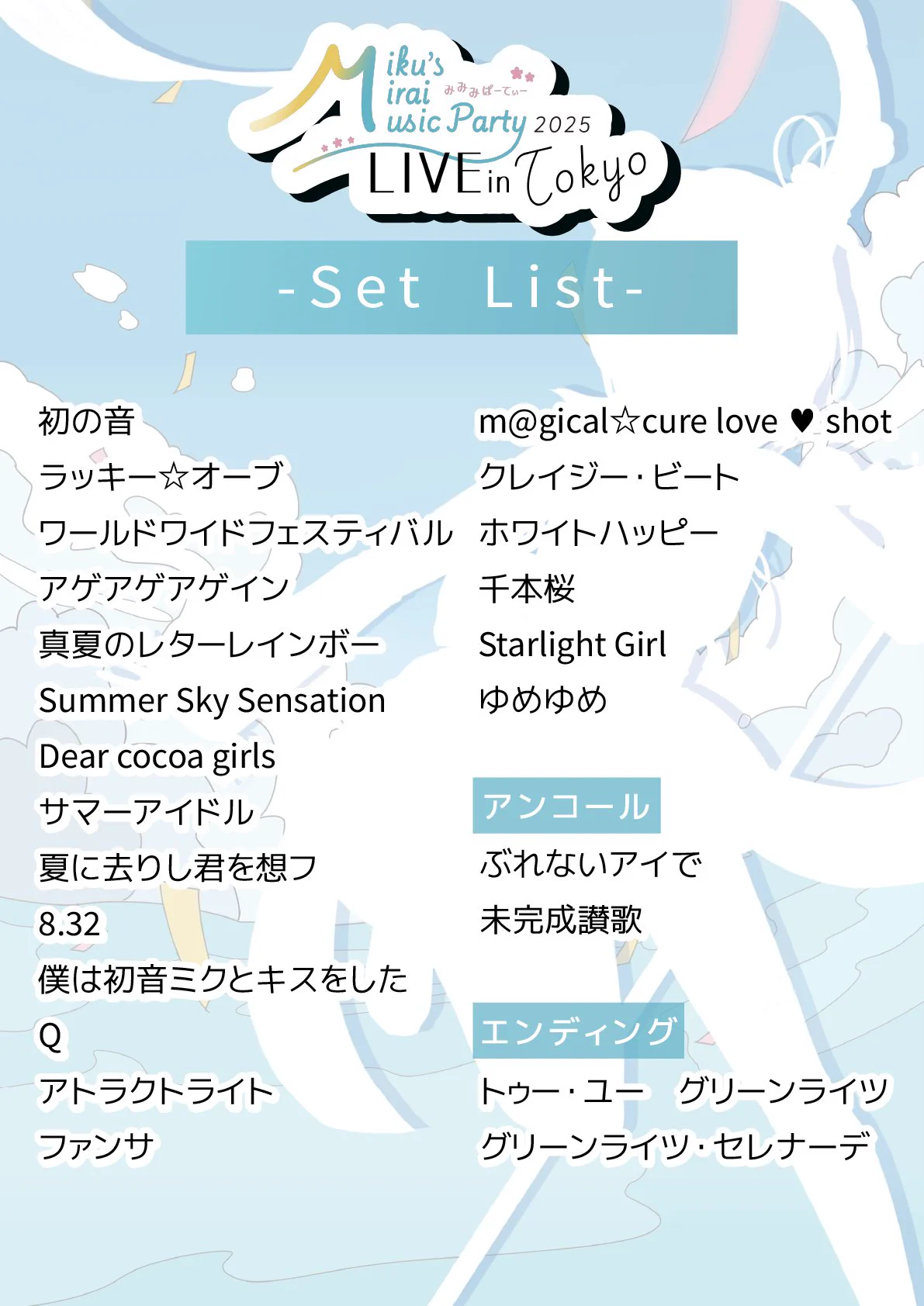 Miku's Mirai Music Party@みみみぱーてぃー on X: 