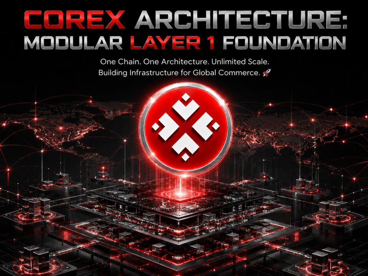 CorexCenter's tweet photo. COREX ARCHITECTURE: MODULAR LAYER 1 FOUNDATION

Sustainable fintech requires scalable foundation. CoreX Chain delivers an enterprise Layer 1 powered by enhanced PoS consensus and high-speed execution. Built for global commercial performance. Build with CoreX Chain!

#CoreX #CoreXChain #Layer1 #BlockchainTech #SmartContracts #DecentralizedTech #CRX