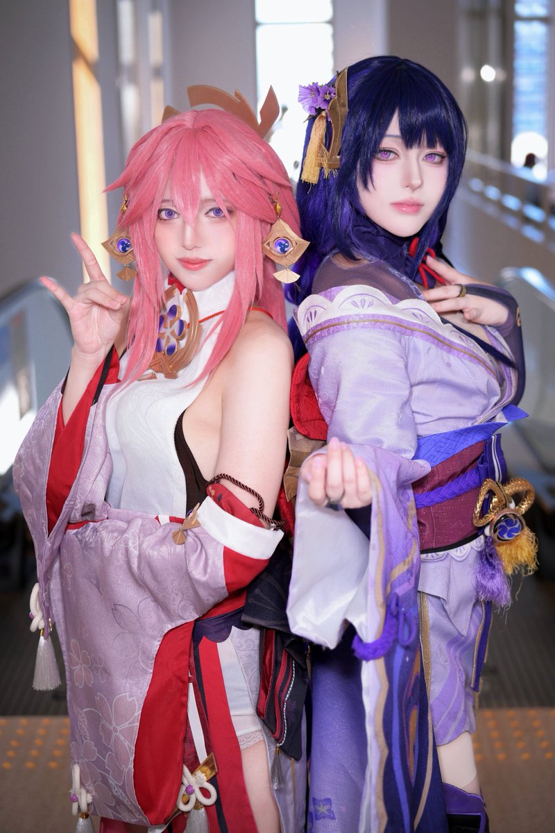 negimiso_cos39's tweet photo. Genshinimpact Cosplay
Yae Miko , Raiden Shogun

💜⚡️@koma_2taba ちゃん🌸

📷✨@z____h2r 様🌸

#ヘパチョナ久留米54 https://t.co/6UQvz0DsxJ