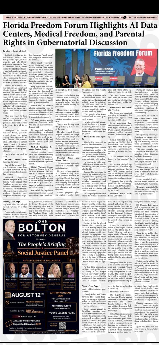 SparkFreePress's tweet photo. 🚨 Election Integrity Front & Center in The Spark Free Press – August 2026
Tina Peters: “US Must Do THIS to Safeguard Elections BEFORE Midterms”
Leavitt blasts NJ Gov after “error” registered thousands of illegal voters
Jennifer Pippin surges as strong contender in Indian River County Commission race
Plus more on election systems, voter rolls, and Florida’s fight for secure elections.
Read the full issue:
https://t.co/i12M9iGMjb
#ElectionIntegrity #VoteNow #FloridaElections #TinaPeters