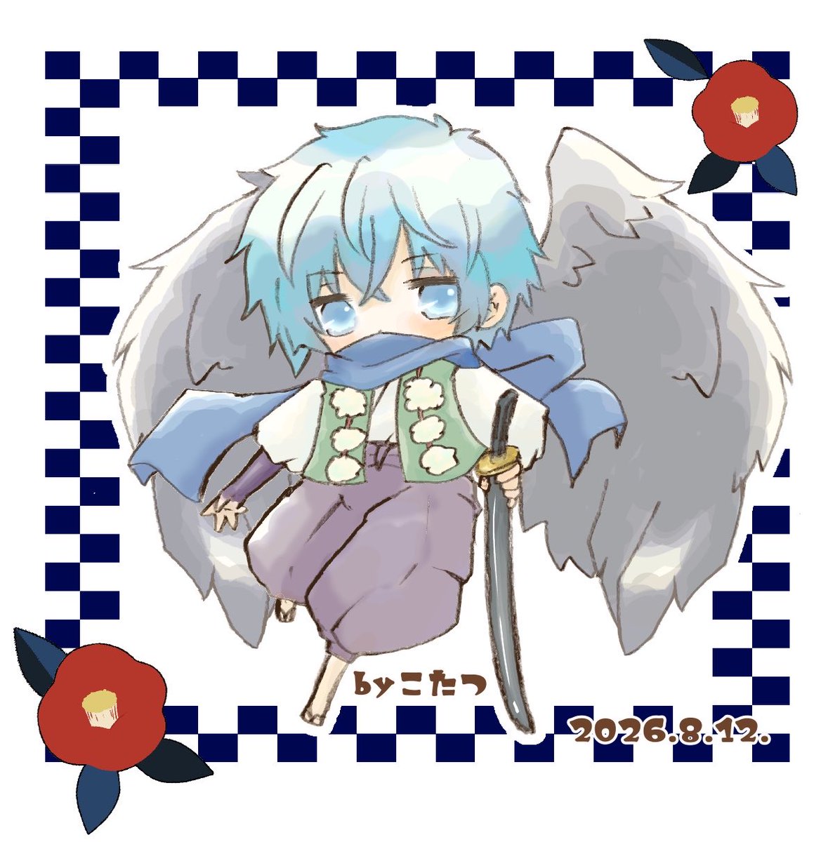 kota_cat1011's tweet photo. 春夏秋冬様（@kisetsu_26 ）のお子様【椿くん】を描かせていただきました！普段クールな表情なのに、照れると赤面しちゃうと言うギャップ萌えが好きです🐦‍⬛💕
#きまぐれよその子ワンドロイラスト https://t.co/LJCzfBM50i