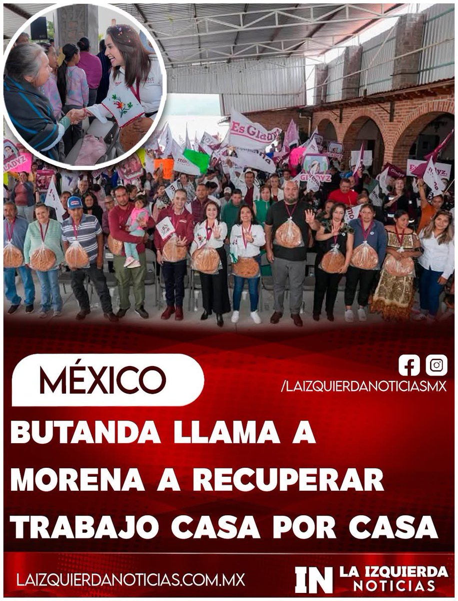 Oficial_Vicman's tweet photo. 🚨 ¡A LAS CALLES! GLADYS BUTANDA LLAMA A MORENA A REACTIVAR EL TERRITORIO

Desde Coeneo, pidió unidad, organización y recorridos casa por casa rumbo a 2027. 👀

🔥 El objetivo: fortalecer a Morena y mantener la cercanía con la ciudadanía.

#4T #Transformacion https://t.co/gn0RafdHrO