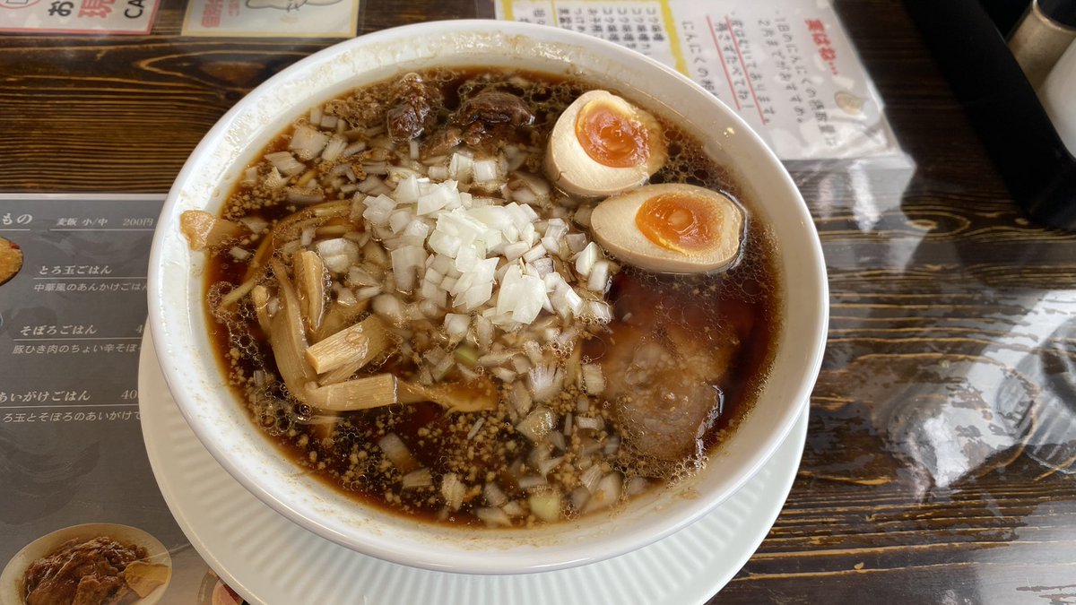 starfm1's tweet photo. お盆の墓参りの帰りに相馬市「翔屋」の黒醤油ラーメン。 https://t.co/JFqmA8yHKF