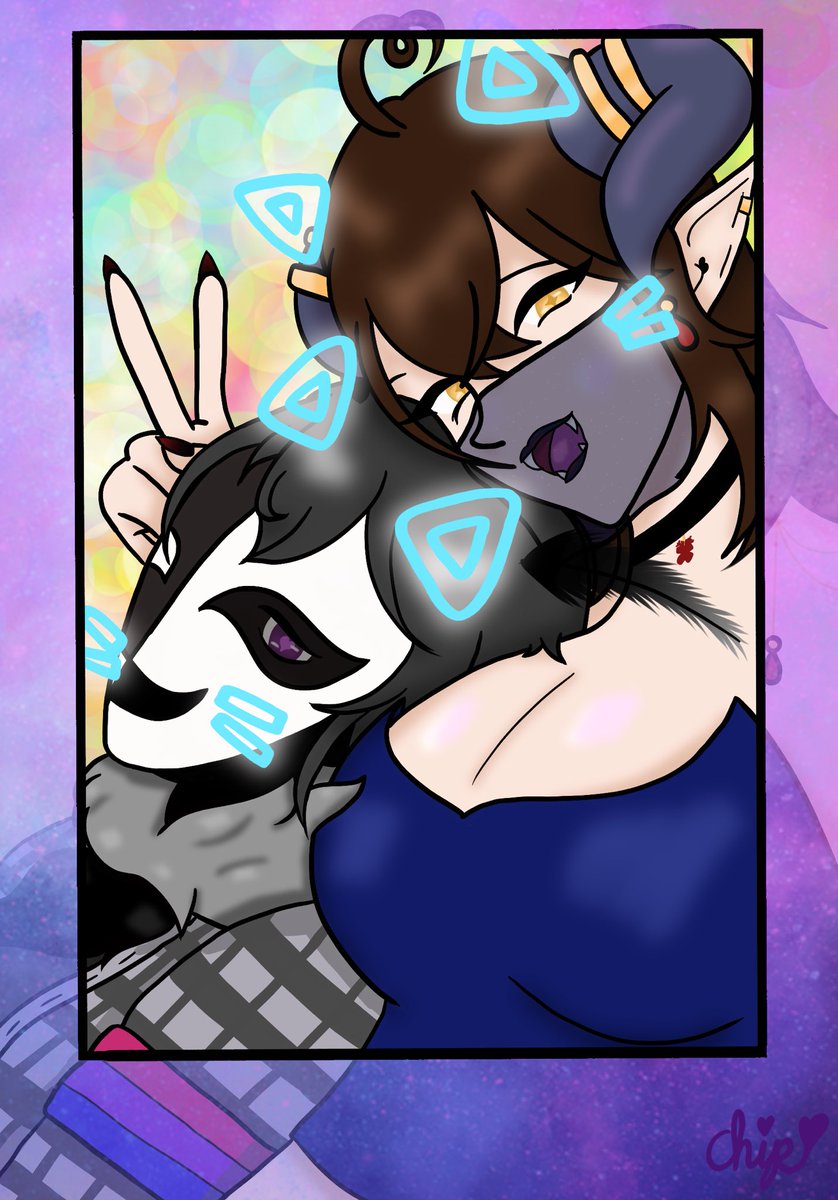 CHtntIP's tweet photo. Cutesy little piece of me and @JesterDaMoth <3 (original pose attached) I love you so much my handsome moth!
#ChipArt https://t.co/kj2IfEqEzb