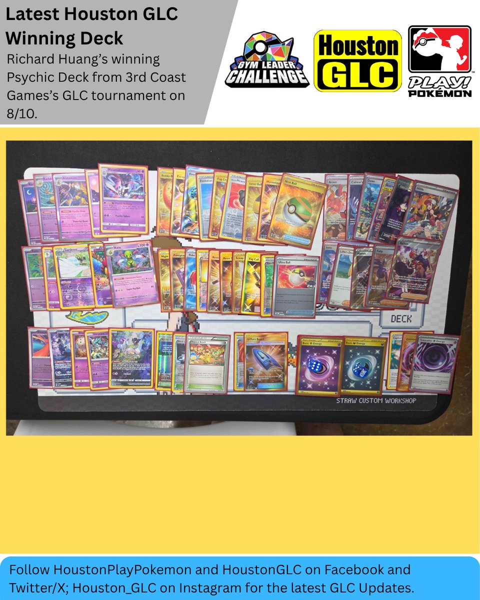 HoustonGLC's tweet photo. RECENT HOUSTON GLC TOURNAMENT WINNER AND WINNING DECK! PLUS SECOND PLACE DECK! https://t.co/hckQJMyIXT