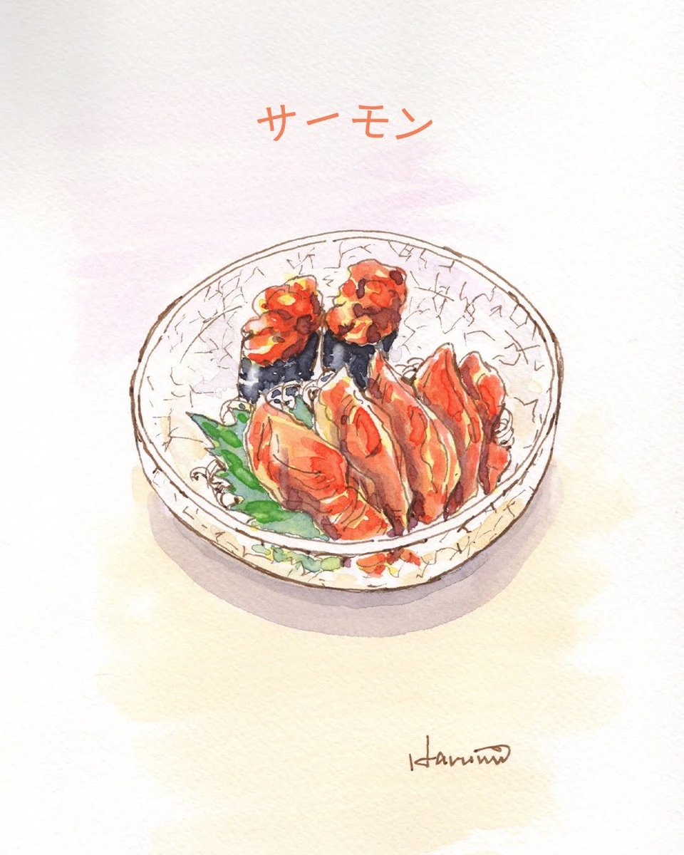 oharuja's tweet photo. 【一日サラッと一絵】
きょうは『さ』の日。
サーモンには嬉しい栄養がいっぱい‼︎強力な抗酸化作用を持つアスタキサンチンが若々しい毎日をサポート。血液をサラサラにするEPAやDHA、筋力維持に欠かせない良質なタンパク質。
美味しく食べて体の中からもケアしたいですね💚
#手描き #サーモン https://t.co/mZpr8Czoi5