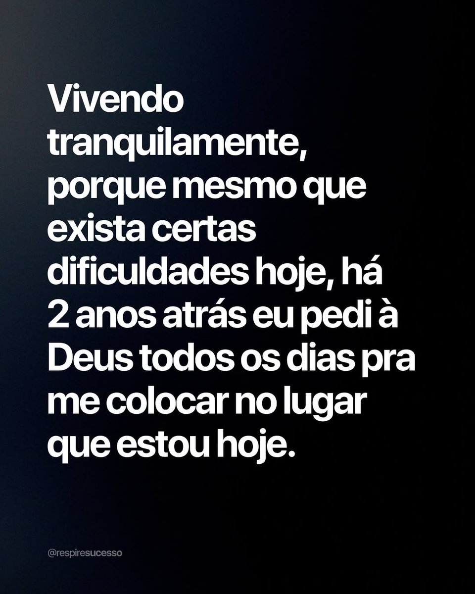 respiresucess's tweet photo. Tem coisas que hoje parecem difíceis…
mas já foram exatamente aquilo que você pediu em oração.

E quando a gente lembra disso,
a pressa diminui…
a ansiedade silencia…
e a gratidão começa a ocupar espaço.

Porque nem tudo chegou perfeito.
Mas muita co... https://t.co/nRcL1z9I1j