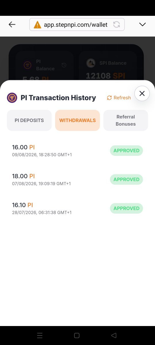 EPartron62021's tweet photo. @STEPN_PI This is a project worth checking out even without buying the nft , you can see my withdrawals so far https://t.co/QLE6AYpEz9