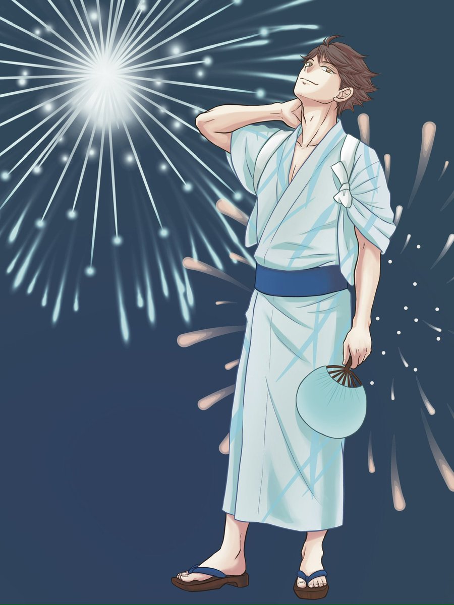 searea123's tweet photo. 🎆🍃
#暑中お見舞い #ハイキュー #及川徹 https://t.co/0dnsfXDuYA
