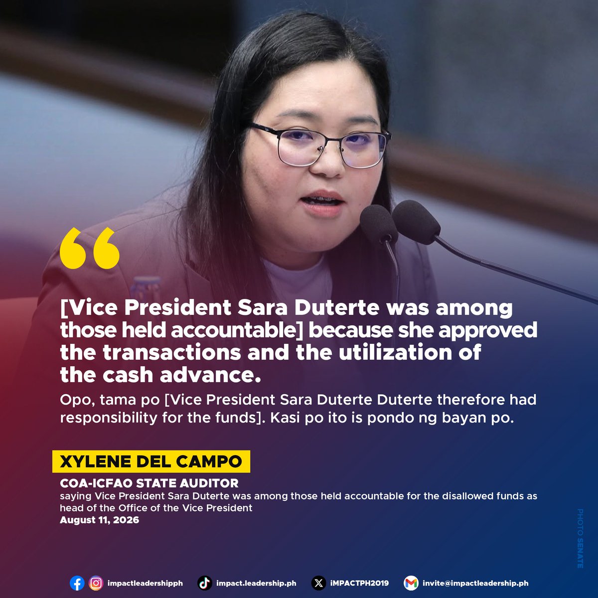 iMPACTPH2019's tweet photo. COA: ₱448.3M OF SARA'S ₱500M OVP CONFIDENTIAL FUNDS DISALLOWED

The Commission on Audit (COA) ordered the return of ₱448.287 million, or nearly 90% of the ₱500 million in confidential funds spent by Vice President Sara Duterte's office.

https://t.co/jZOlbh6Skf https://t.co/IyuvPMoP80