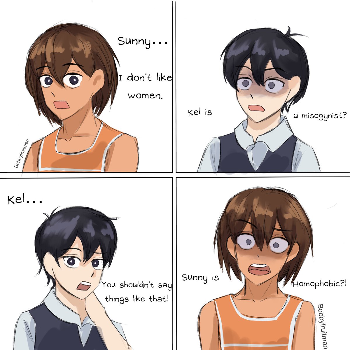 BobbyFruitman's tweet photo. When Kel’s confession low-key fails #omori #omorisunkel https://t.co/6Fvu5aBnzV