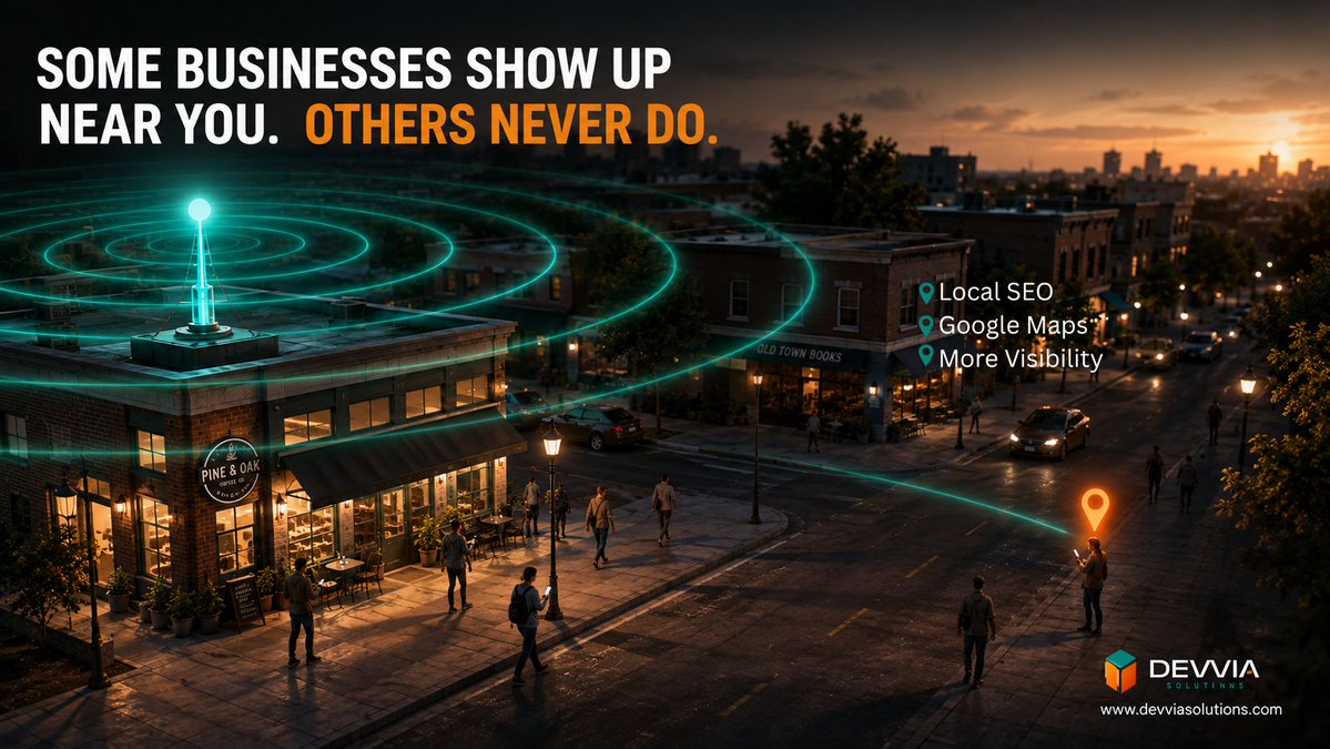 Devviasolution1's tweet photo. Some businesses show up in "near me" searches. Others never do.
It's not about being the best — it's about Google Business Profile, consistent info, reviews, and local content signals.
Have you checked how your business shows up nearby?

#LocalSEO #SmallBusiness #DigitalMarketing https://t.co/3E4gKhoStg