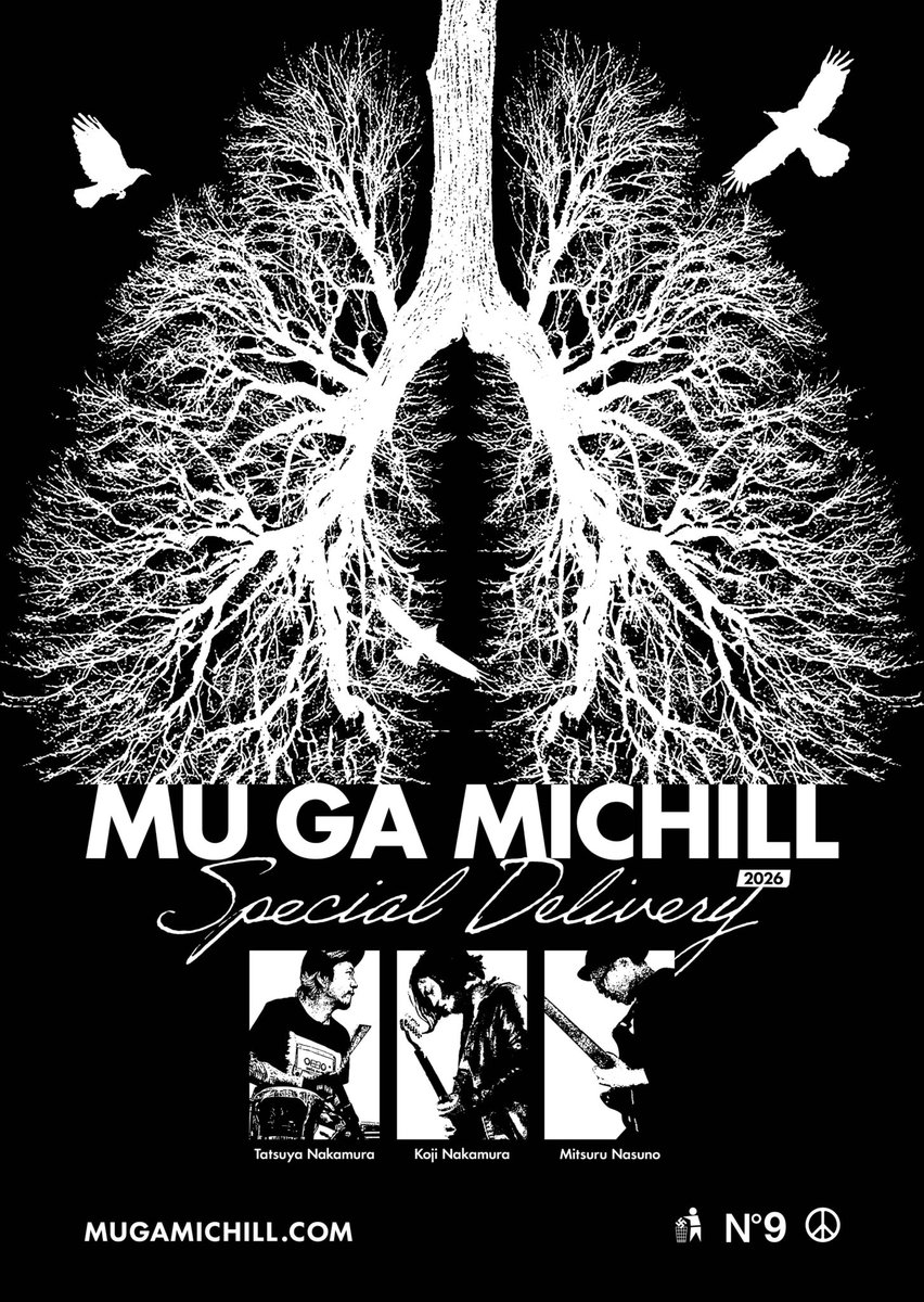 MUGAMICHILL-POLAND BIRDS 中村達也 ナスノミツル CDR MU GA MICHILL tour 2026 “Special Delivery” MUGAMICHILL