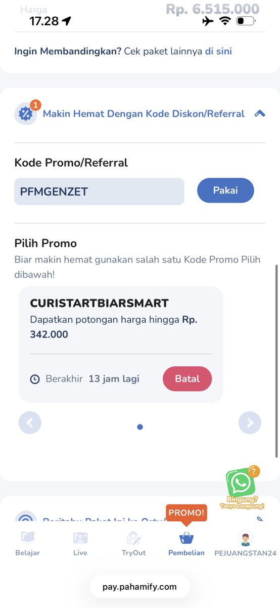 DocheFrissar's tweet photo. Hai kak, buat belajar utbk, highly recommended take paket pahamify yg prime utbk, uda lengkap dari video materi, bank soal, dan to 20x premium dg video pembahasan kak https://t.co/o68gnskoec
